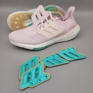 Adidas Ultraboost 22 Athletic Lace Up Shoe Womens Size 9 Almost Pink White